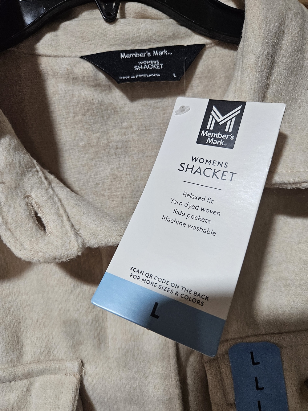 Women's Cream Utility Shacket Jacket - Picture 3 of 3